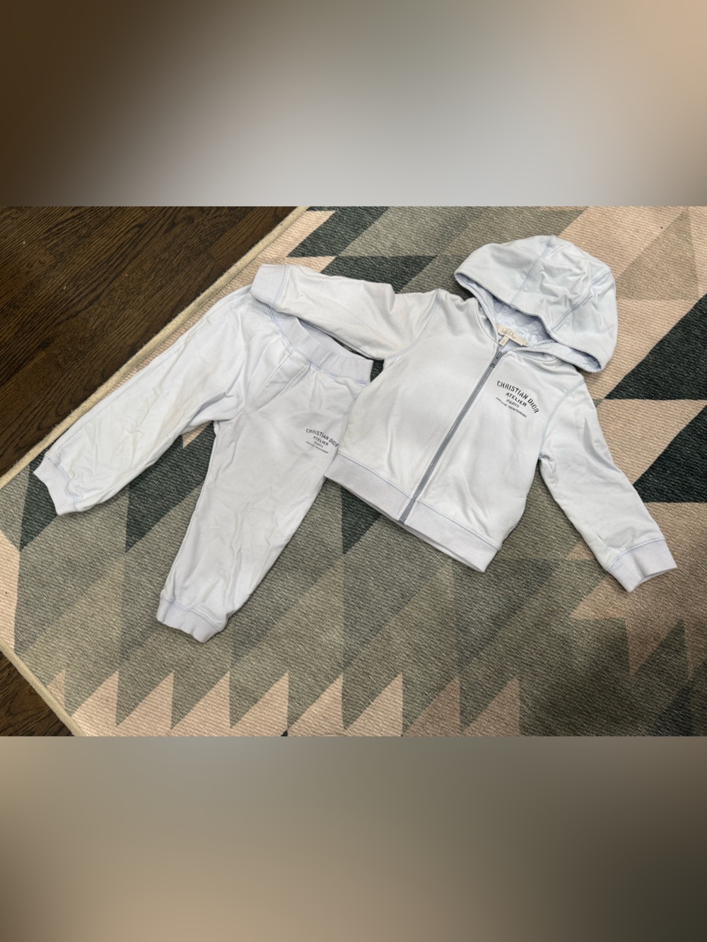 Dior Kids Pale Blue Hoodie & Jogger Set